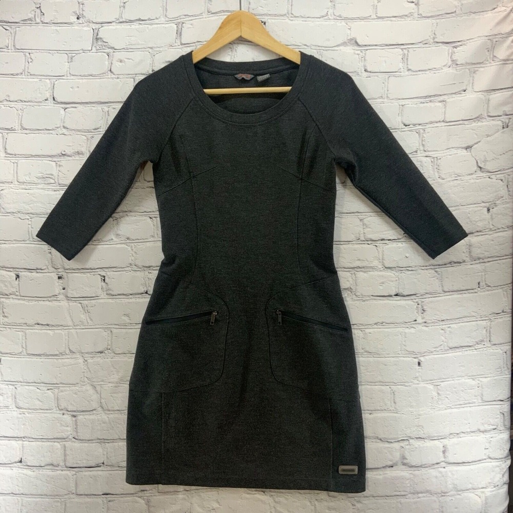 Merrell Dress Gray Long Sleeve Sz XS Zippered Front Pockets‎